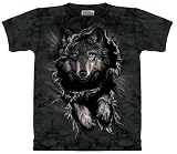 Wolf Wölfe - T-Shirt aus USA - handgebatikt, 100% Baumwolle