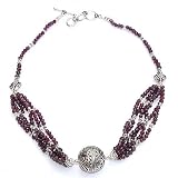 L'Inde en argent sterling bijoux en grenat Collier 47 poucespar ShalinIndia