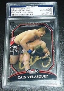 Cain Velasquez Signed UFC 2011 Topps Finest Card #99 COA Autograph MMA - PSA/DNA Certified - Autographed UFC Cards