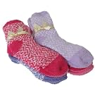 Childrens/Kids Girls Patterned Casual Lounge/Bed Socks (Pack Of 6)