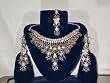 Necklace Set-fashion Jewelry Necklace Set and Earring in Antique Silver Finish and Multi Color Stones 4pc Set (Brand New) Free Shipping
