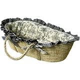 Hoohobbers Moses Basket - Black Toile