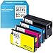myCartridge Re-Manufactured Ink Cartridge Replacement for HP 952XL 952 XL (1 Black, 1 Cyan, 1 Magenta, 1 Yellow, 4-Pack)