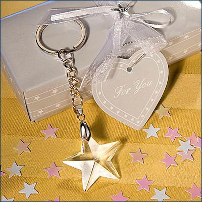 Star Light Crystal Star Keychains, 144