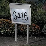 Unique Arts Solar House Number, Stainless Steel