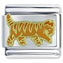 Striped Tabby Cat Italian Charms