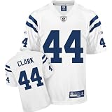 Reebok Indianapolis Colts Dallas Clark Replica White Jersey Large