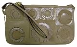 Coach Leather Mia Signature Inlaid C Large Wristlet Style 44323