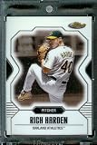 2007 Topps Finest #104 Rich Harden Baseball Card Oakland Athletics - Mint Condition - Shipped In Protective Display Case !!