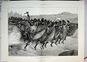 1879 ZULU METHOD ADVANCING TO ATTACK GUNS SHIELDS PRINT