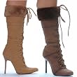 Women's 433-Viking 4" Heel Knee High Boot With Fur