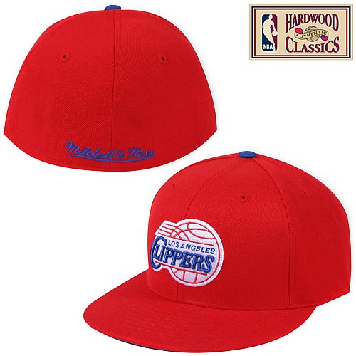 Mitchell & Ness Los Angeles Clippers Hardwood Classics Logo Fitted Hat