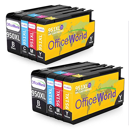 OfficeWorld 2 Sets Compatible Ink Cartridges for HP 950XL 951XL,Compatible with HP Officejet Pro 8600 8610 8620 8630 8640 8660 8615 8625 251dw 271dw