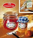 Etiquettes à Confiture ( x 100) ovales décorées*