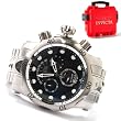 Invicta Men's 1539 Reserve Venom Chronograph Black Dial Stainless Steel Watch from Invicta
