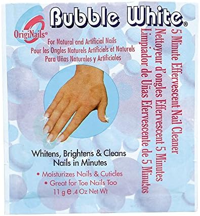 24 Pack of 0.4oz Bubble White 5-minute Effervescent Nail Cleaner