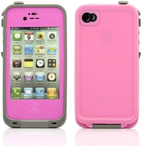 Napama Iphone 4 4s Case Waterproof Dirtproof SnowProof Protection Cover (Pink)