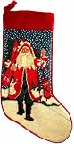 Winter Ski Lynn Haney Santa Needlepoint Christmas Stocking