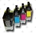 4 Chipped LC900 Compatible Ink Cartridges for the Brother MFC-640CW Printer Model from 'The Ink Squid' - 1 x LC900Bk - Black; 1 x LC900C - Cyan (Blue); 1 x LC900M - Magenta (Red); 1 x LC900Y - Yellow. The Latest Chips, Fully Compatible and the Maximum ML Capacity of any Compatible Ink Cartridge.