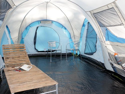 Skandika Toronto 8 Tente 8 personnes Bleu/beige 590 x 620 cm