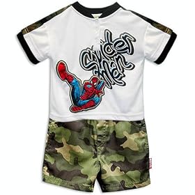 Spiderman 2pc Set with Camouflage Shorts