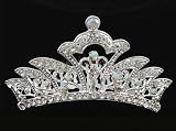 New Bridal Flower Girl Prom Party Crystal Tiara Comb 42