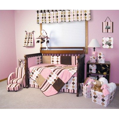Prep School Pink 4pc Bedding Set