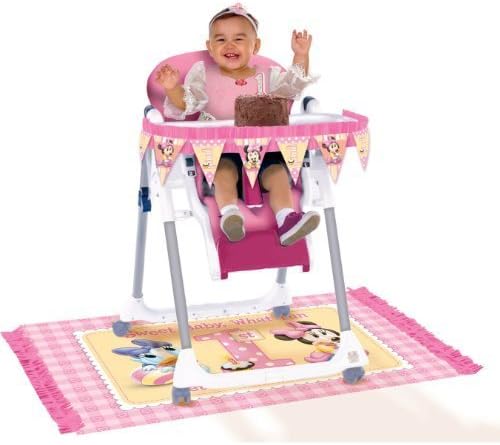 2-Piece Minnie's 1st Birthday High Chair Decoration Kit by Party Pail