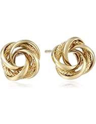 14k Yellow Gold Knot Stud Earrings