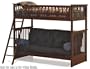 Twin Size with Futon Bunk Bed White Finish
