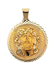 14K Yellow Gold Face of Jesus Medal - 38.00mm -- LIFETIME WARRANTY