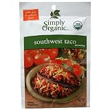 Simply Organic Southwest Taco, Seasoning Mix, Certified Organic, 1.13 Ounce Packet (Pack of 12)