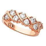 14K Rose Gold Diamond Anniversary Band - 0.80 Ct.