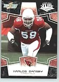 2008 Donruss / Score Limited Edition Super Bowl XLIII Black Border # 9 Karlos Dansby - Arizona Cardinals - 2008 NFC Champion - NFL Trading Card in a Prorective Screw Down Display Case
