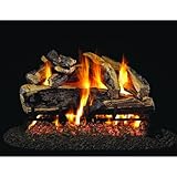 IMAGE OF Peterson Gas Logs 30 Inch Charred Rugged Split Oak Vented Propane Gas Log Set With Ansi Certified G46 Burner And Basic On/Off Remote