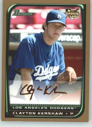 2008 Bowman Draft Gold #BDP26 Clayton Kershaw - Los Angeles Dodgers (RC - Rookie Card Parallel) (Baseball Cards)