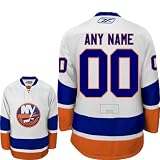ANYNAME #00 New York Islanders Reebok EDGE Authentic Away NHL Hockey Jersey (NHLPA Certified Custom Sewn Authentic Twill)