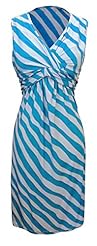 Maternity V-neck Sleeveless Tank Striped Print Spring Summer  Dress