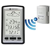 Ambient Weather WS-1280 Wireless Weather Forecaster with Indoor Temperature, Humidity and Outdoor Temperature, Atomic Clock
