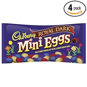 Cadbury Easter Royal Dark Chocolate Candy Coated Mini Eggs, 10-Ounce Packages (Pack of 4)