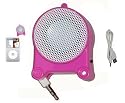 Portable Rechargeable Powerful Pink Mini Speakers with Built in Li-ion Batteries - For iPod Classic Video iPhone Nano Shuffle players