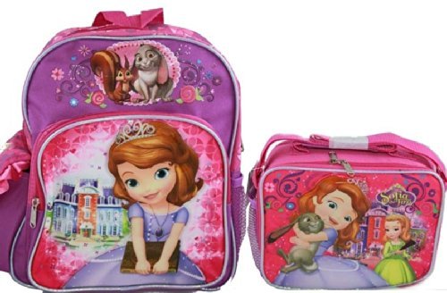 Disney Princess Sofia the First Amber Small 12" Backpack and Lunch Bag Lunchbox