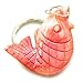 Good Luck And Wealth Lucky Fish Red Jade Keychain