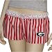 Georgia Bulldogs Ladies Red Marquis Stripes Fold-Over Boxer Shorts Image