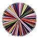 YAKA 60 Pack of 16 inch Mix Nylon Coil Zippers Bulk - Supplies Zippers for Tailor Sewing Crafts (20 Color) (16 inch-Pack of 60pcs)