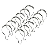 Large Oversized Heavy Duty Shower Curtain Rings - Set of 12 RollerRings® - Polished