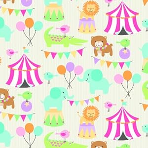 The Gift Wrap Company Half Ream Wrapping Paper Roll, Circus Pals