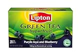 IMAGE OF Lipton Green Tea Bags, Superfruit Purple Acai with Blueberry, 20-Count, Boxes (Pack of 6)