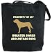 Canvas Tote Bag Black  Property Of My Greater Swiss Mountain Dog  Dog