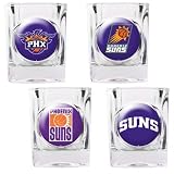 NBA Phoenix Suns Four Piece Square Shot Glass Set (Individual Logos)